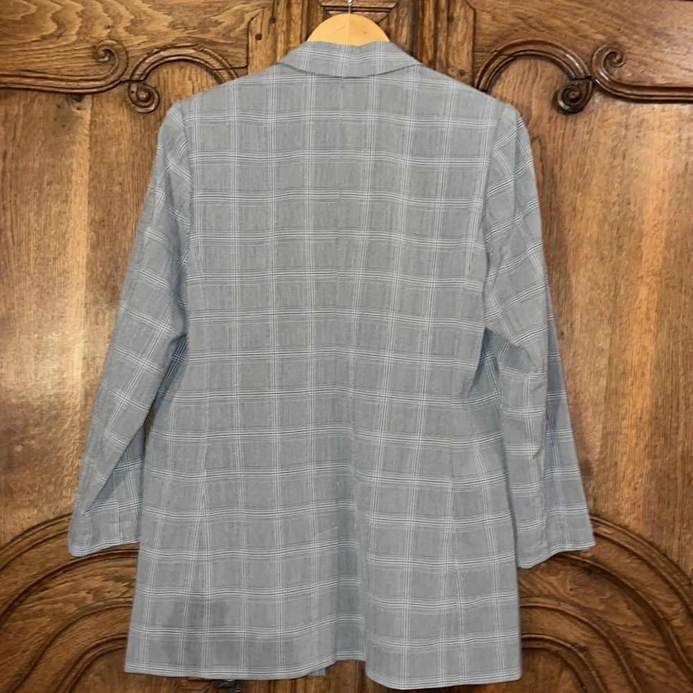 Brochu Walker Plaid Boyfriend Blazer